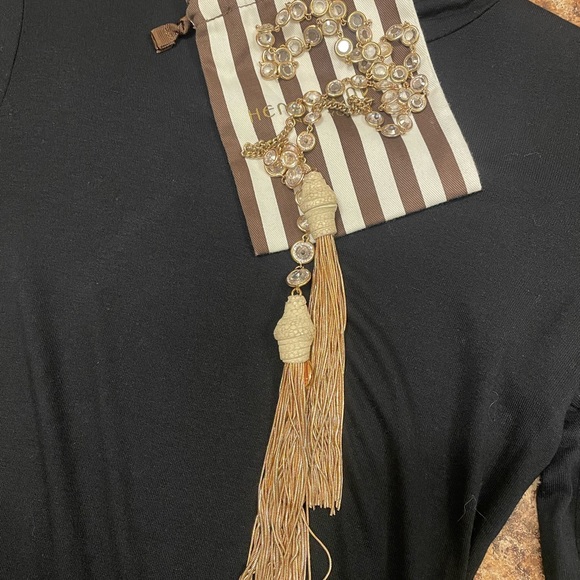 Henri Bendel gold and crystal necklace - Picture 4 of 8